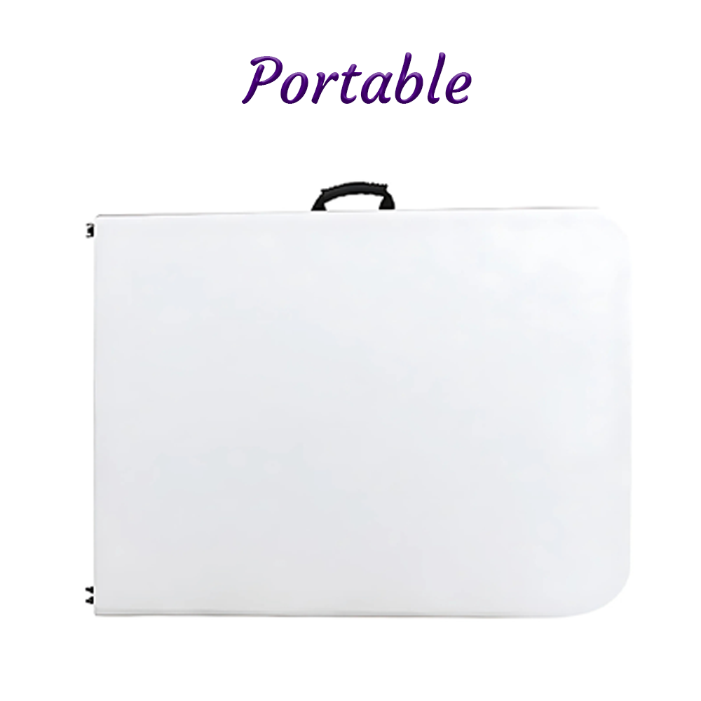 Portable 4ft folding table with steel frame and 100kg capacity for UK events