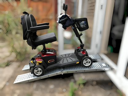 2pcs foldable loading ramps with 400kg capacity for motorbikes, ATVs, and lawnmowers in the UK.