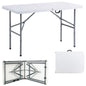 4ft Folding Table with Steel Frame - Durable & Portable for Home, Office, and Outdoor Use