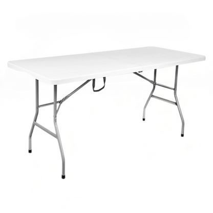 Portable 6ft folding table for indoor and outdoor use, perfect for parties and gatherings in the UK.
