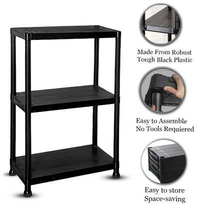 3-Tier Plastic Storage Rack