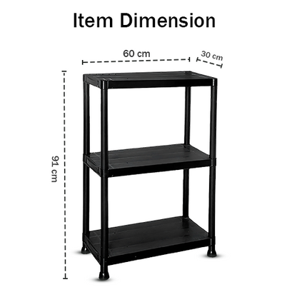 3-Tier Plastic Storage Rack