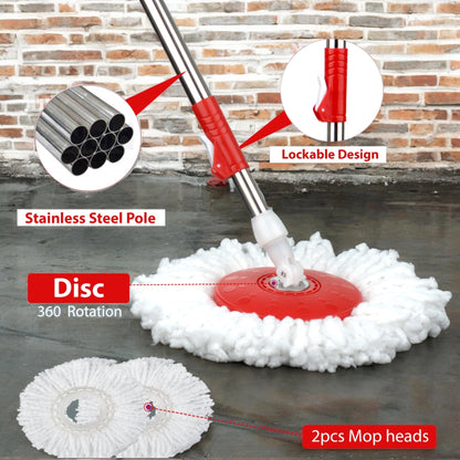 Complete cleaning set with a spin mop and bucket, perfect for sparkling floors in UK households