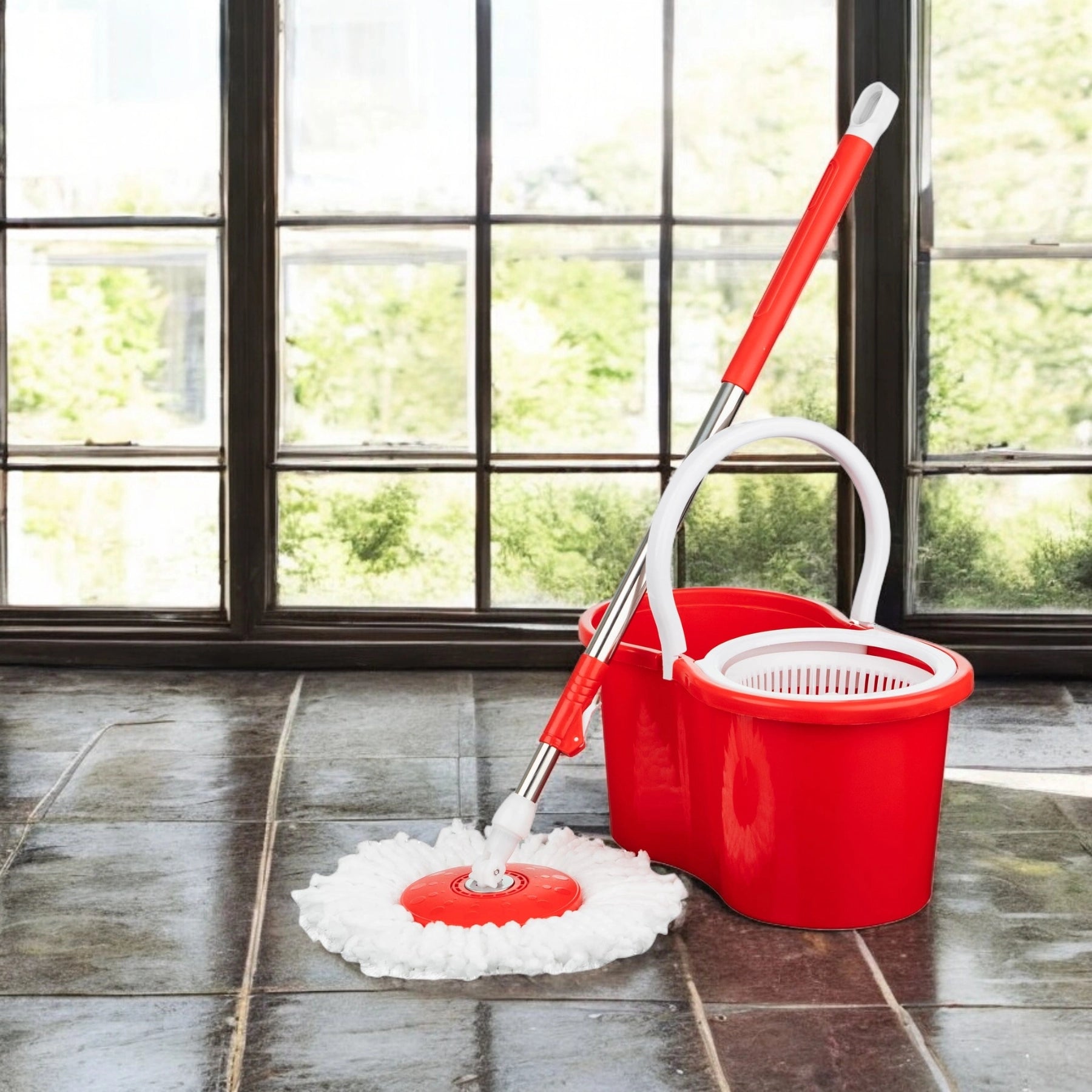 Durable spin mop bucket for long-lasting and efficient cleaning, suitable for UK homes and businesses