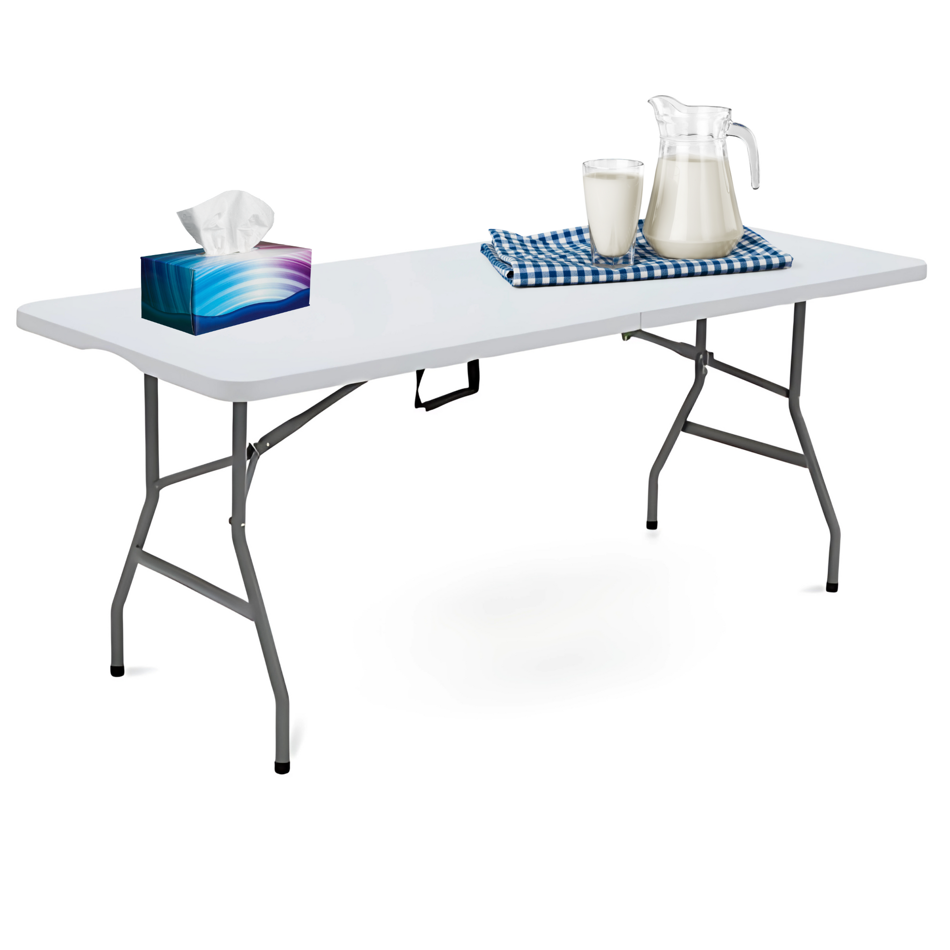 Folding table for events, 6ft size, perfect for trade shows, conferences, and outdoor activities in the UK.