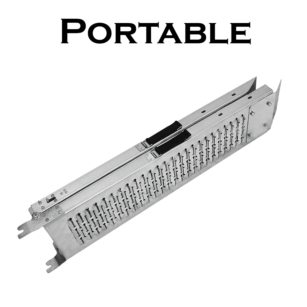 Galvanized steel construction loading ramps for motorcycles, ATVs, and lawnmowers with 400kg capacity in the UK.